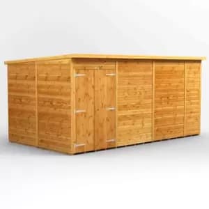 Power 14' x 8' Pent Windowless Double Door Garden Shed