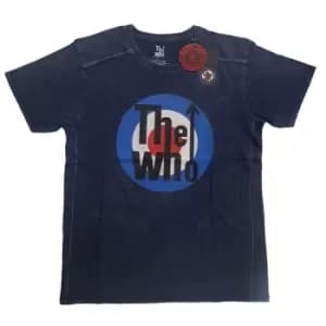 The Who - Target Logo Unisex XX-Large Snow Wash T-Shirt - Blue