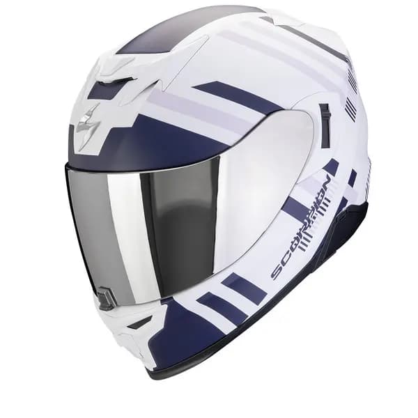 Scorpion EXO-520 Evo Air Banshee Matt White Blue Purple Full Face Helmet S