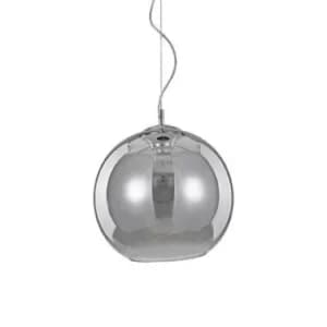 Nemo 1 Light Small Dome Ceiling Pendant Grey, Smokey, E27