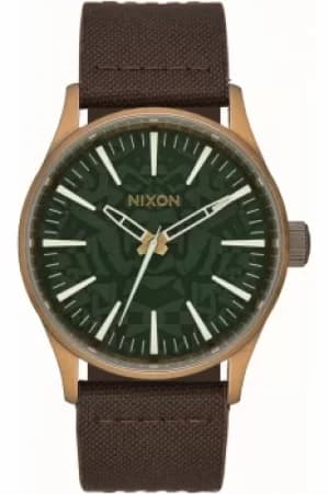 Mens Nixon The Sentry 38 Leather Watch A377-2852