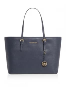 Michael Kors Jet Set Item Medium Top Zip Tote Bag Blue