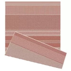 Duo Weave Indoor/Outdoor Rug - Fine Weave Rust - 120x170cm