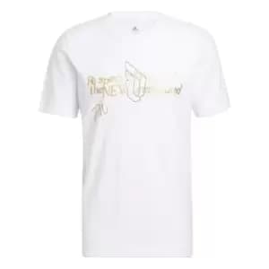 Adidas Performance Dame 8 Undisputed T-Shirt, White, Male, T-Shirts, HB5478
