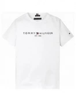 Tommy Hilfiger Boys Short Sleeve Essential Logo T-Shirt - White