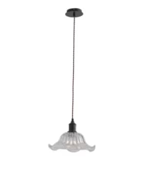 KANSAS Dome Pendant Ceiling Light Transparent 30x11cm