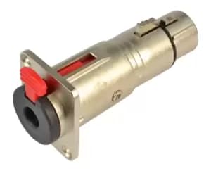 Through Panel Connector Jack Panel to Female XLR Rear