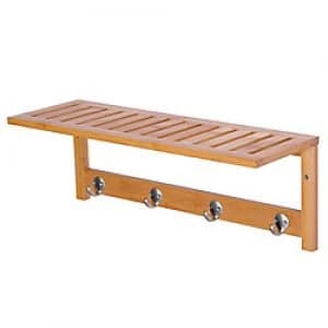 HOMCOM Bamboo Shelf Bamboo 195mm x 520 mm x 50 mm