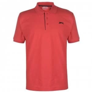 Slazenger Plain Polo Shirt Mens - Red