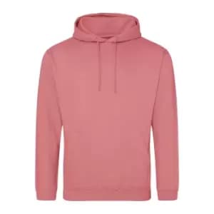 Awdis Unisex College Hooded Sweatshirt / Hoodie (L) (Dusty Rose)