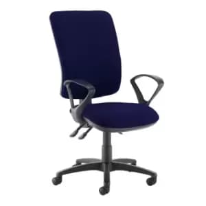 Dams MTO Senza Extra High Back Operator Chair with Fixed Arms - Slip Grey