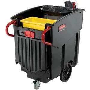Rubbermaid Mega Brute Mobile Waste Collector Cart 450 litres Black
