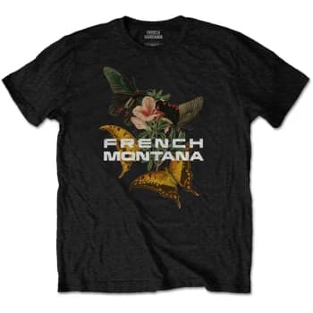 French Montana - Butterfly Unisex Large T-Shirt - Black