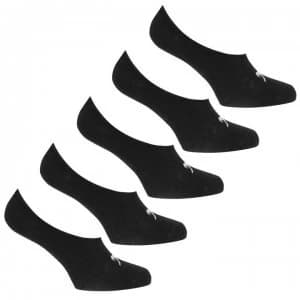 Slazenger Invisible 5 Pack Socks Ladies - Black
