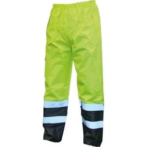 Scan Hi Vis Waterproof Motorway Trousers Yellow / Black L