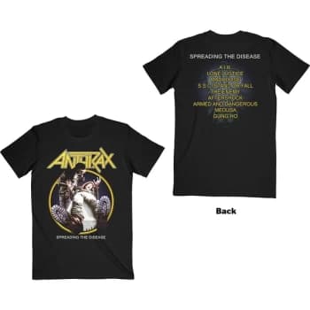 Anthrax - Spreading The Disease Track list Unisex Large T-Shirt - Black