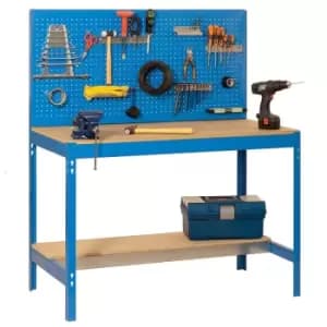 Workshop bench with backboard medium