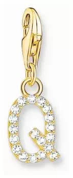 Thomas Sabo 1980-414-14 Charm Pendant Letter Q With White Jewellery