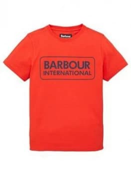 Barbour International Boys Essential Logo T-Shirt - Red