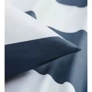 Portfolio Alissa Duvet Cover Set Blue Double Striped 200 Thread Count Bedding Set - Blue