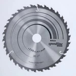 Bosch Speedline Wood Cutting Saw Blade 230mm 30T 30mm