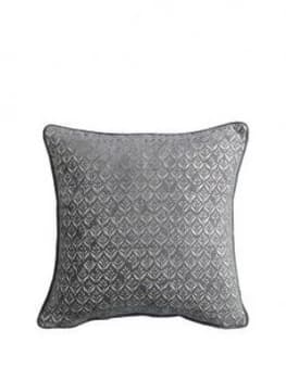 Gallery Metallic Printed Cushion - Grey