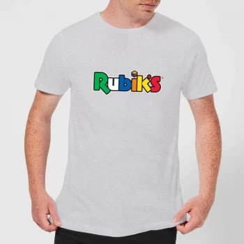 Rubik's Core Logo Mens T-Shirt - Grey - XS - Grey