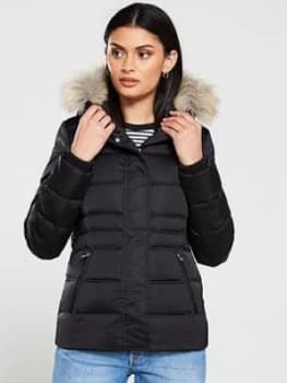 Calvin Klein Jeans Short Down Fitted Padded Jacket - Black