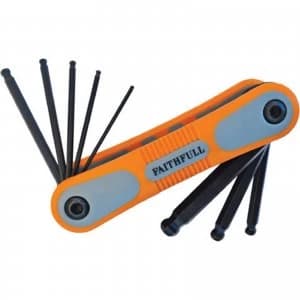 Faithfull 8 Piece Folding Ball End Hexagon Allen Key Set Metric