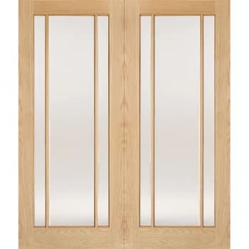 Lincoln Internal Glazed Unfinished Oak 3 Lite Pair Doors - 1220 x 1981mm