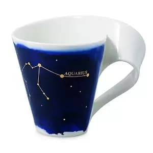 Villeroy & Boch NewWave Stars Mug Aquarius, 300ml Blue/White