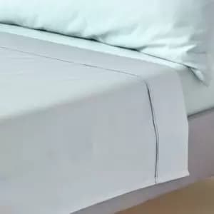 Duck Egg Blue Organic Cotton Flat Sheet 400 Thread count, King - Duck Egg Blue - Duck Egg Blue - Homescapes