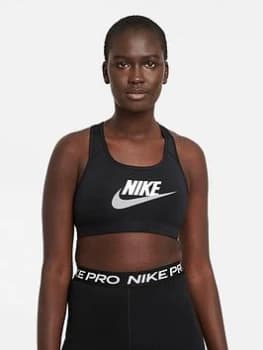 Nike Medium Control Swoosh Bra - Black Size M Women