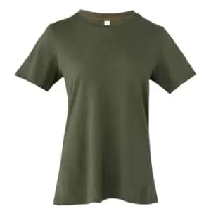 Bella + Canvas Womens/Ladies Relaxed Jersey T-Shirt (L) (Military Green)