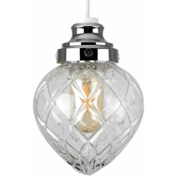 Minisun - Crystal Effect Glass Non Electric Ceiling Pendant Light Shade Lighting - No Bulb