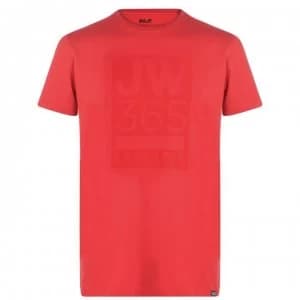 Jack Wolfskin 365 Logo T Shirt - Peak Red