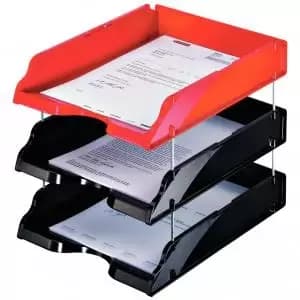 Transit Risers Letter Tray - Silver (Pack of 4) - Outer Carton of 20