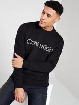 Calvin Klein Cotton Logo Sweatshirt - Black Size M Men