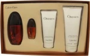 Calvin Klein Obsession Femme Gift Set 100ml Eau de Parfum + 15ml Eau de Parfum + 200ml Lotion + 100ml Shower Gel