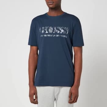 Hugo Boss Athleisure Tee 1 Large Logo T-Shirt Navy Size 3XL Men