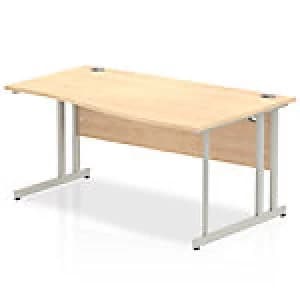 Impulse Cantilever 1600 Right Hand Wave Desk Maple