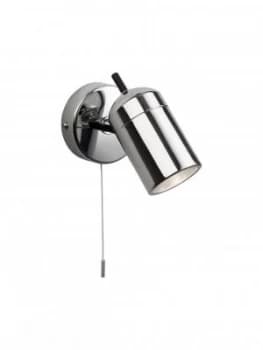1 Light Single Switched Bathroom Ceiling Spotlight Chrome IP44, GU10