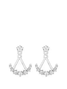 Jon Richard Rhodium Plated Two Part Celestial Earrings