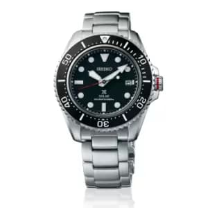 PRE-ORDER Seiko Prospex Solar Quartz Black Dial Stainless Steel Bracelet Mens Watch SNE589P1 (Available July)