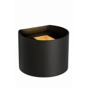 Lucide Axi Modern Up Down Wall Spotlight Bathroom LED 2x35W 2700K IP54 Black