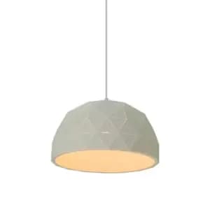 Premier Housewares Mateo Small Dome Pendant Light - White