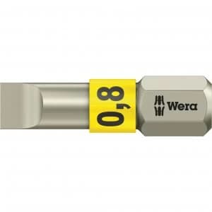 Wera Torsion Stainless Steel Slotted Screwdriver Bit 5.5mm 25mm Pack of 1