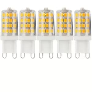 Harperliving - Harper Living 3 Watts G9 LED Bulb Clear Capsule Cool White Dimmable, Pack of 5
