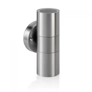 Auraglow Winchester Stainless Steel Wall Light w/ Cool White Bulbs - Silver