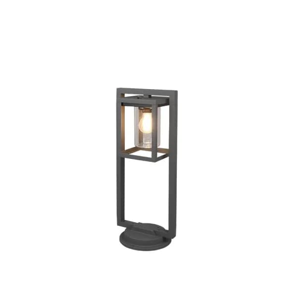 Lunga Modern Outdoor Pedestal Light Anthracite IP44 with Dusk sensor